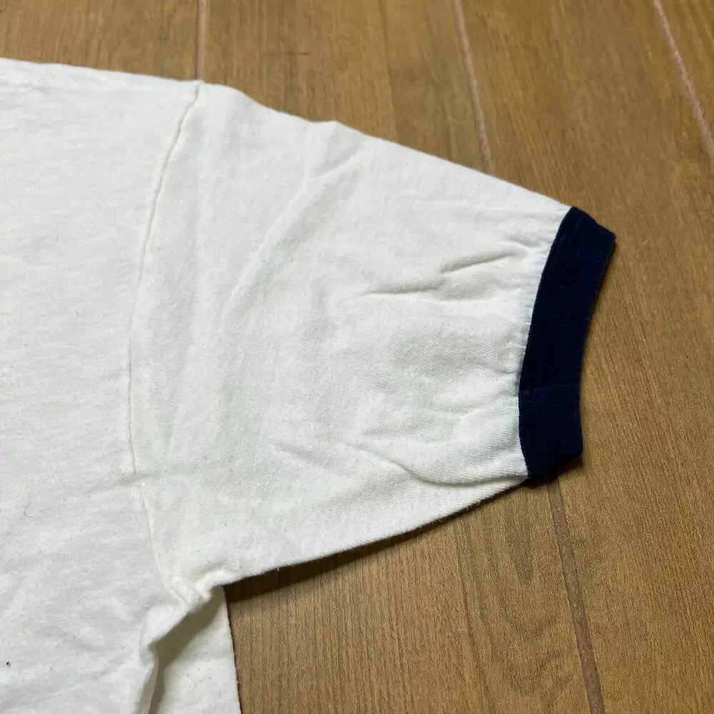 Vintage LAPD Ringer T Shirt‎ 70s 80s Police Hanes Tee Navy Trim Made USA XL